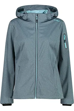 CMP Veste légère softshell chinée pour femme avec capuche amovible, , XXS
