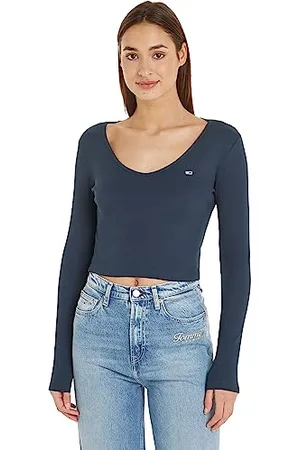 Tommy Hilfiger Femme T-Shirt Manches Longues Essential Basic, , L