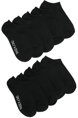 Only & Sons Onsfinch Paires de Chaussettes de Sport, Noir-Lot de 10-Noir, Taille Unique Homme