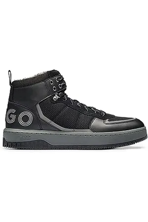 HUGO BOSS Hommes Kilian Hito Baskets Montantes en mélange de matières avec Doublure en Fourrure synthétique
