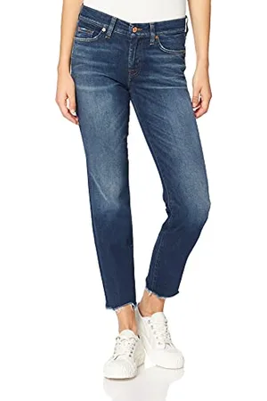 7 for all Mankind Mid Rise Roxanne Crop Jean slim, , 40 /L32 (Taille fabricant: 27) Femme