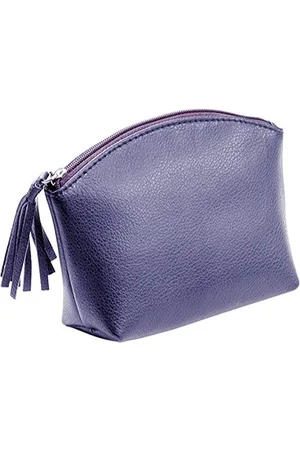 Alassio 2702 Trousse de Toilette en Cuir véritable avec Fermeture éclair et Fermeture éclair à Franges en Cuir, Petite Poche, Trousse de Toilette, Trousse de Toilette pour Voyage, Trousse de