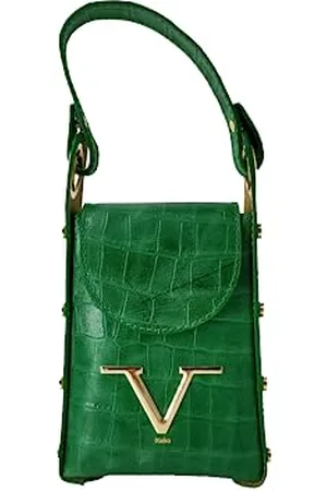 19V69 Italia Leather Panier Lux-Green, Bag Femme