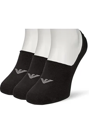 Emporio Armani 3-Pack Footie Socks Casual Lot de 3 Paires de Chaussettes Invisibles, , S/M pour des Hommes