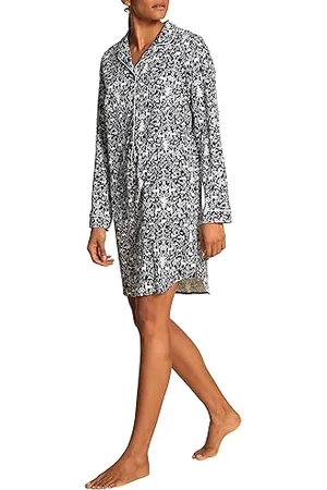 Calida Winter Dreams Chemise de Nuit, Bleu Lapis foncé, Taille Unique Femme
