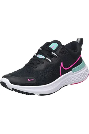Nike Femme React Miler 2 Sneaker, Black/Pink Prime-Washed Teal-White, 40.5 EU