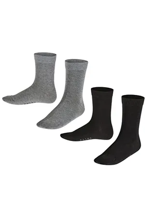 Falke Happy Double Pack K So coton unies lot de 2 paires, Chaussettes Mixte enfant, , 35-38