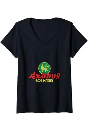 Bob Marley Exodus Lion T-Shirt avec Col en V