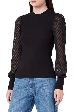 ONLY Onlnew Jania L/S Puff Top CC JRS T-Shirt Manches Longues, , S Femme