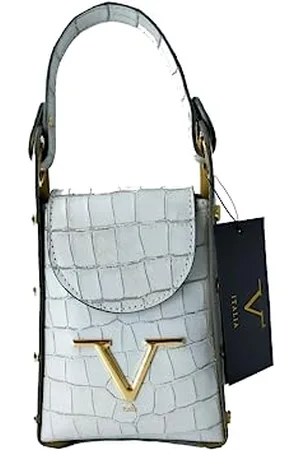 19V69 Italia Leather Cocco Lam-White, Sac en Cuir Femme