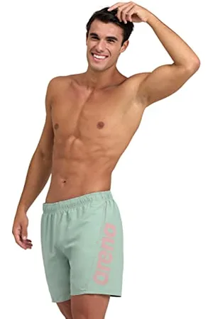 Arena Boxer de Plage et de Piscine Fundamentals Logo R pour Hommes, Maillot de Bain en Tissu Doux Recyclé à Séchage Rapide, Boxer de Plage avec Slip Intérieur en Maille