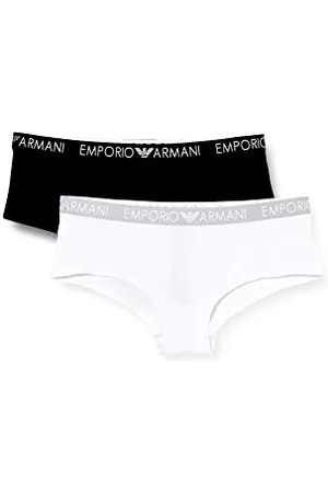Emporio Armani Bi-Pack Cheeky Pants Iconic Cotton sous-vêtement, , M (Lot de 2) Femme