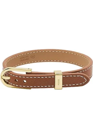 Fossil Bracelet femme Heritage D-Link en cuir marron, JF04512710