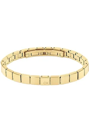 Calvin Klein Bracelet à Maillons pour Homme Collection MINIMALISTIC SQUARES en Or Jaune - 35000489