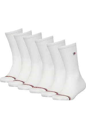 Tommy Hilfiger Crew Sock, White, 27/30 (Lot de 3) Mixte Enfant