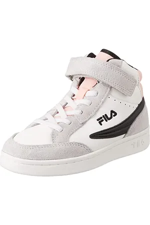 Fila Crew Velcro Mid Kids Basket, Gray Violet-Pale Rosette, 29 EU