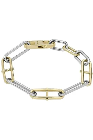Fossil Bracelet pour femmes, Heritage, acier inoxydable doré, L : 190mm X L : 8.5mm, JF04349998