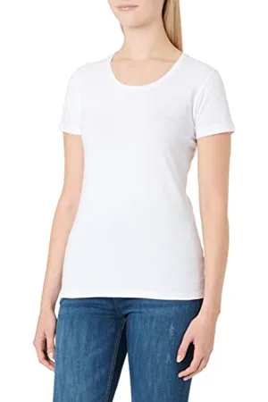 Emporio Armani Crew Neck T-Shirt Iconic Cotton, White, XL Femme