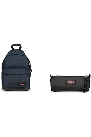 Eastpak Wyoming Sac à Dos, 40 cm, 24 L, Bleu & Benchmark Single Trousse, 21 cm, Noir (Black)