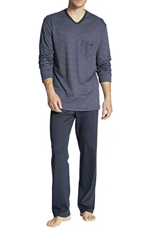 Calida Pyjama Manches Longues Relax 100% Coton Interlock (Dark Sapphire)