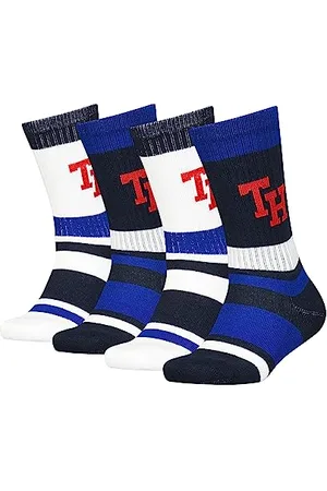 Tommy Hilfiger Crew Sock, , 27/30 (Lot de 4) Mixte Enfant