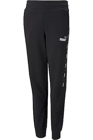 PUMA Ess+ Tape Pantalon de survêtement FL Cl B tricoté Garçon, Noir, 128
