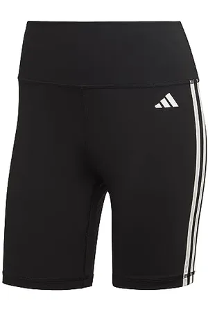 adidas Femme Training Essentials 3-Stripes High-Waisted Short Leggings, Black, M