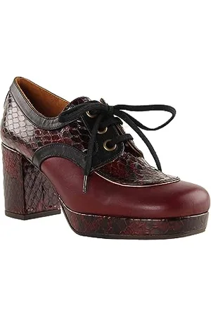 Chie Mihara Femme Obizu39 Tissu Oxford, Bordeaux/Noir, 39 EU