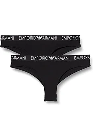 Emporio Armani Bi-Pack Brazilian Brief Iconic Cotton sous-vêtement, , M Femme