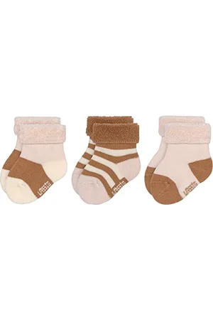 LÄSSIG LÄSSIG Chaussettes éponge pour enfants Lot de 3/ Rose/caramel Taille 23-26