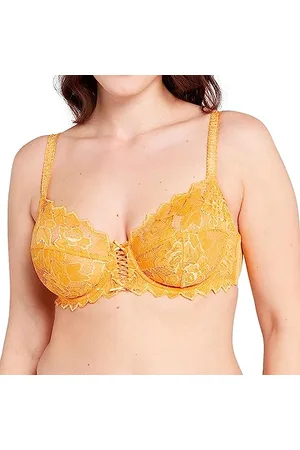 Sans Complexe Arum - Soutien-Gorge Emboitant en Dentelle avec Armatures - Classique - Femme - Abricot Doré - 95D