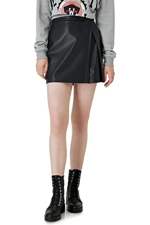 Koton Faux Leather Mini Skirt Pleated Jupe, , 36 aux Femmes