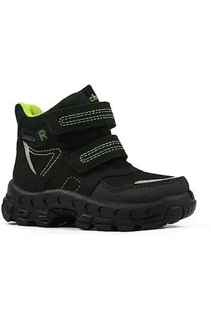 Richter Kinderschuhe Davos Botte de Neige, Noir/Citron Vert, 38 EU