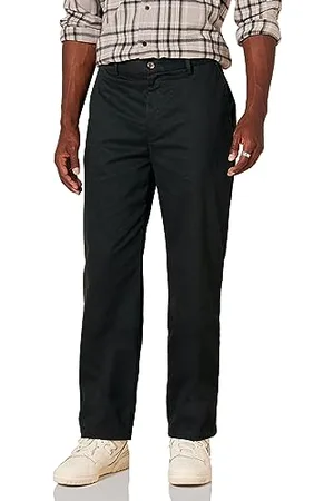 Amazon Pantalon Chino Infroissable sans Pinces Coupe Classique (Grandes Tailles Disponibles) Homme, , 30W / 30L