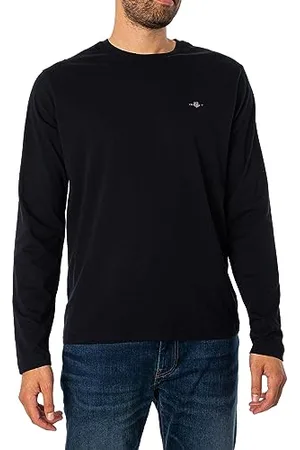 GANT LS Shirt À Manches Longues Reg Shield, Black, M Homme