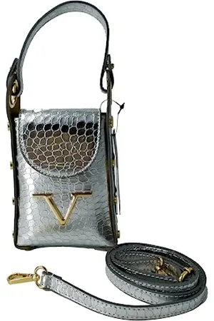 19V69 Italia Leather 897-Silver, Sac en Cuir de Coco Femme