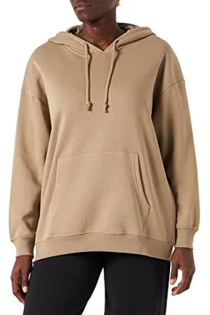 Pieces® PCCHILLI LS Oversized Hoodie Noos BC Sweatshirt à Capuche, Vison argenté, S Femme