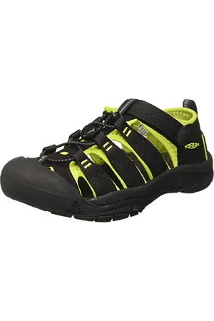 Keen Newport H2, Sandale Mixte Enfant, BLACK/LIME GREEN, 34