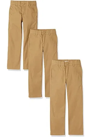 Amazon Pantalon Chino Coupe Droite Uniforme Garçon, Lot de 3, , 5 Ans