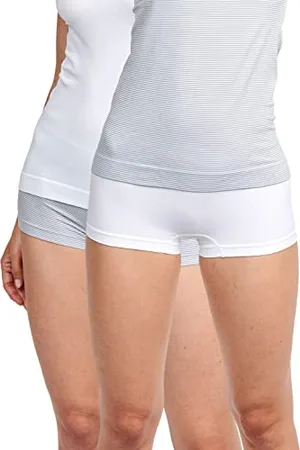 Billetdoux Lot de 2 Shorties, Zen Attitude 403111, 34/36, Blanc/Blanc/Gris, Femme