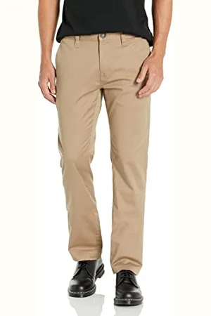 Volcom Frickin Pantalon Chino Stretch Coupe Moderne, Kaki 1, 34W x 30L Homme