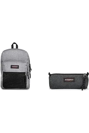 Eastpak Pinnacle Sac à Dos, 42 cm, 38 L, Gris (Sunday Grey) & Benchmark Single Trousse, 21 cm, Gris (Black Denim)