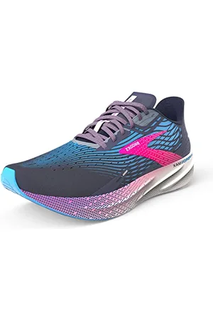 Brooks Femme Hyperion Max Sneaker, Peacoat/Marina Blue/Pink Glo, 38.5 EU
