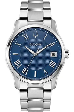 BULOVA Hommes Analogique Quartz Montre avec Bracelet en Acier Inoxydable 96B386
