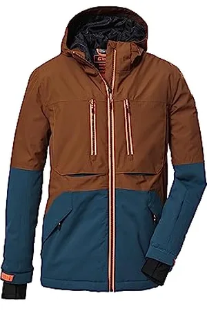 Killtec Garçon Veste de ski/veste fonctionnelle avec capuche et pare-neige, imperméable KSW 127 BYS SKI JCKT, brown, 140, 39668-000