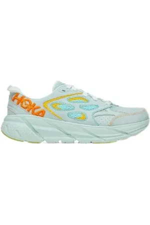 Hoka One One ONE ONE Clifton L Embroidery, Chaussures de randonnée Unisexe-Adultes, Blue Glass/Radiant Yellow, 42 2/3 EU