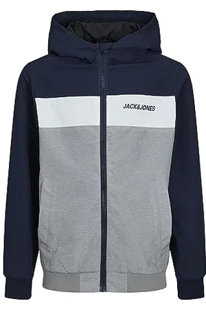 JACK & JONES Jjerush Blocking Hood Bomber Sn Jr Garçon Jacket, , 164
