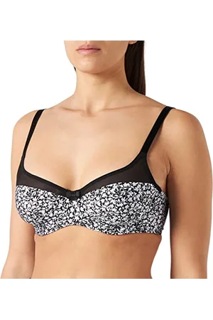 Sans Complexe Soutien Gorge Classique Armatures, pour Femmes, Modèle Complice 70AAD81, Noir/Blanc, 95D