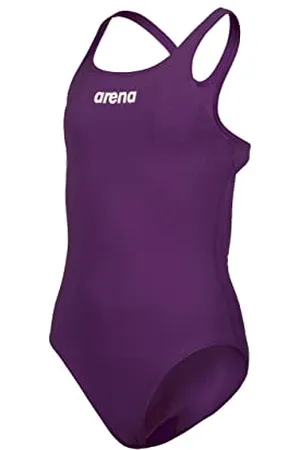 Arena Solid Swim Pro Team Maillot de Bain Une Pièce Fille, Séchage Rapide, Maillot de Bain Sportif en Tissu MaxLife Eco avec Résistance Maximale au Chlore et Protection UV UPF 50+