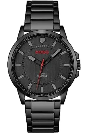 HUGO BOSS Montre Analogique à Quartz pour Homme Collection #First avec Bracelet en Acier Inoxydable Noir - 1530187